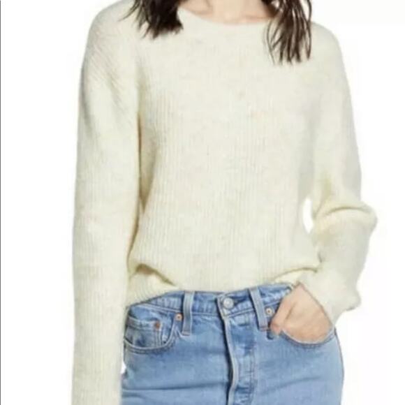 BP NWT Mark Pullover Sweater Multicolor Ivory  pink green Small - Picture 1 of 8